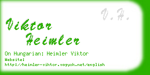 viktor heimler business card